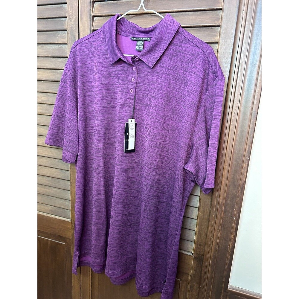 Men's Prim + Preux Purple Short Sleeved Polo Shirt - Size 2XL - New with Tag